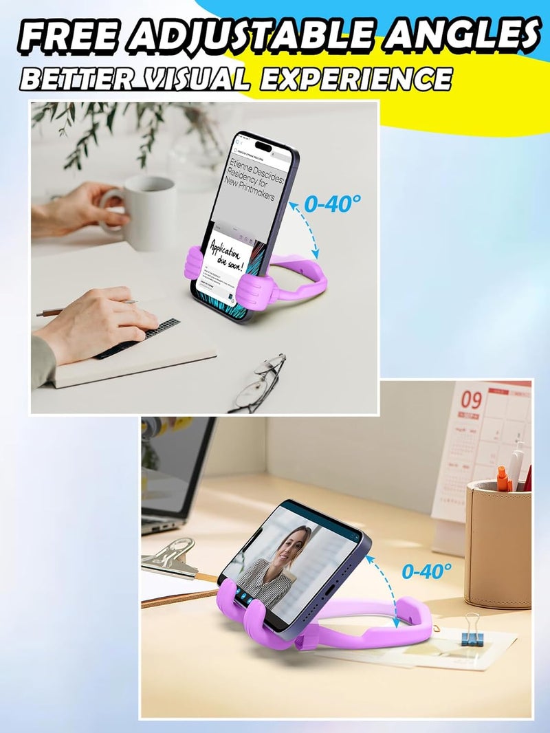 CALDEVER Stocking Stuffers for Teens Girls Adults Cell Phone Stand: Upgrade Adjustable Thumbs Up Lazy Phone Holder for Desk Cool Gadgets Fun Birthday Gifts Ideas for Kids Teenager Women Gifts for Christmas - Image 4